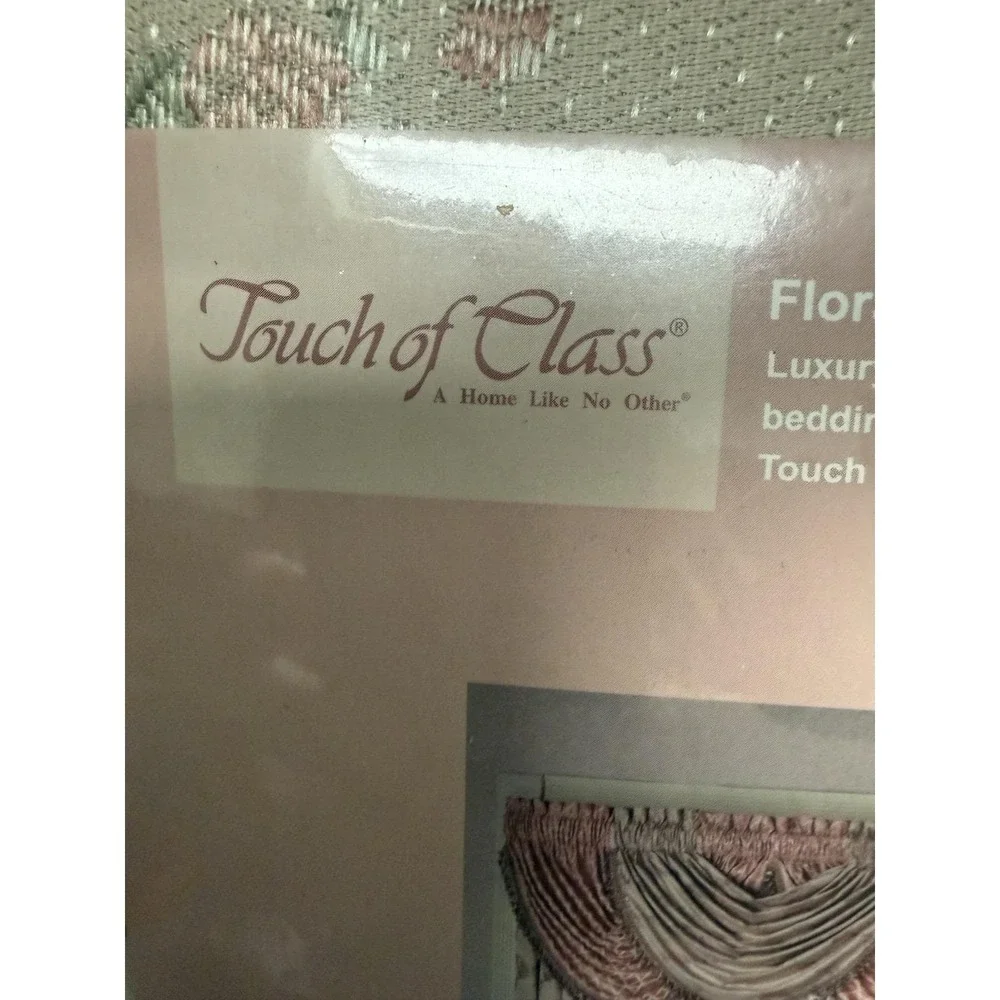 Touch of Class Floral Drapery Pair 84x84 Pink Rose Lined Curtains New